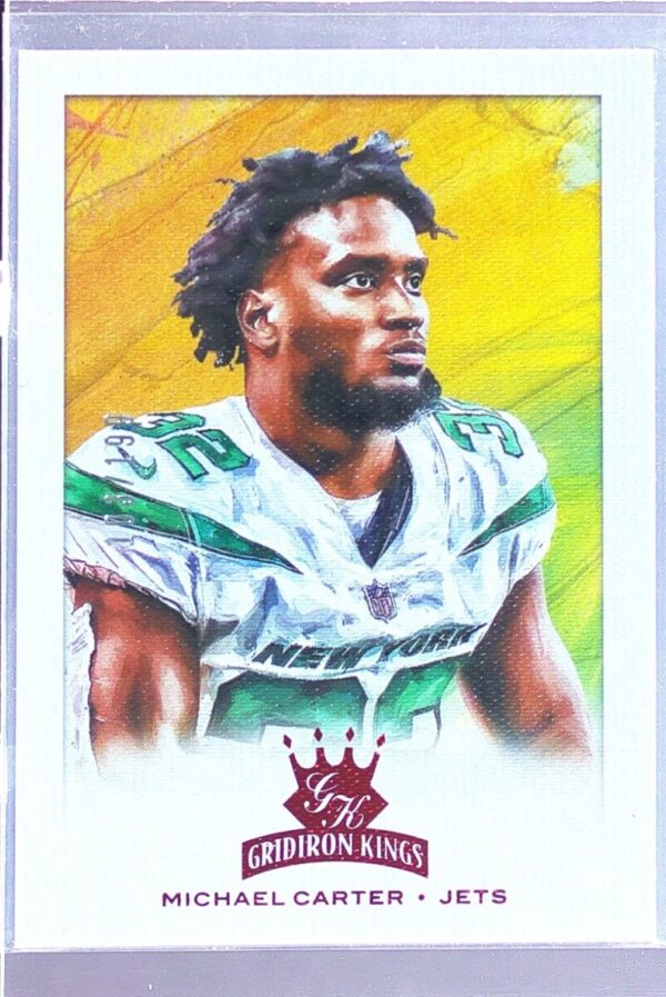 2021 Panini Chronicles Michael Carter #GK-14 Jets Gridiron Kings Pink