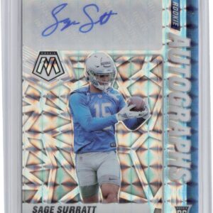 2021 Panini Mosaic Sage Surratt AU #RA-90 Lions Rookie Autographs Mosaic