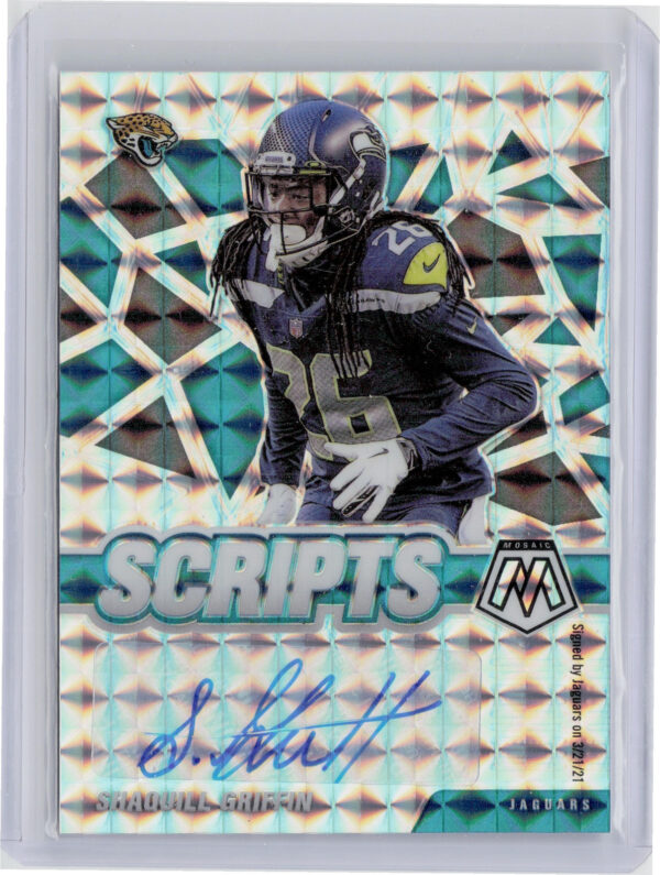 2021 Panini Mosaic Shaquill Griffin AU #S-SG Jaguars Scripts