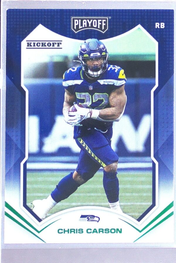2021 Panini Playoff Chris Carson Kickoff #198 Seahawks
