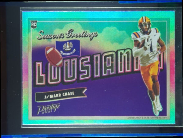 2021 Panini Prestige Ja'Marr Chase #SG-14 Tigers Seasons Greetings