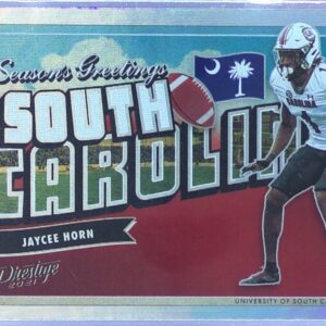 2021 Panini Prestige Jaycee Horn RC #SG-18 Gamecocks Seasons Greetings