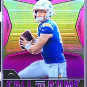 2021 Playoff Justin Herbert #CA-JHE Chargers Call to Arms Pink