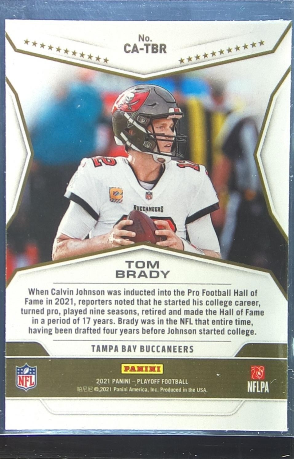 2021 Playoff Tom Brady #CA-TBR Buccaneers Call to Arms - Image 3