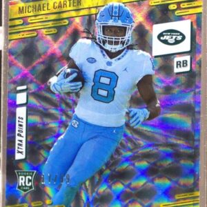 2021 Prestige Michael Carter RC Xtra Points Gold /99 #218 Jets