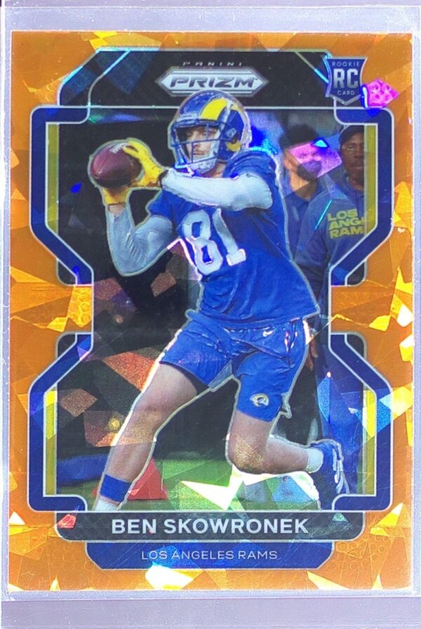 2021 Prizm Ben Skowronek Orange Ice RC #413 Rams