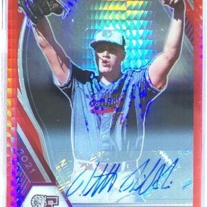 2021 Prizm Draft Picks Matt Mikulski Auto #PDP50 Rams Hyper Red and Purple Auto