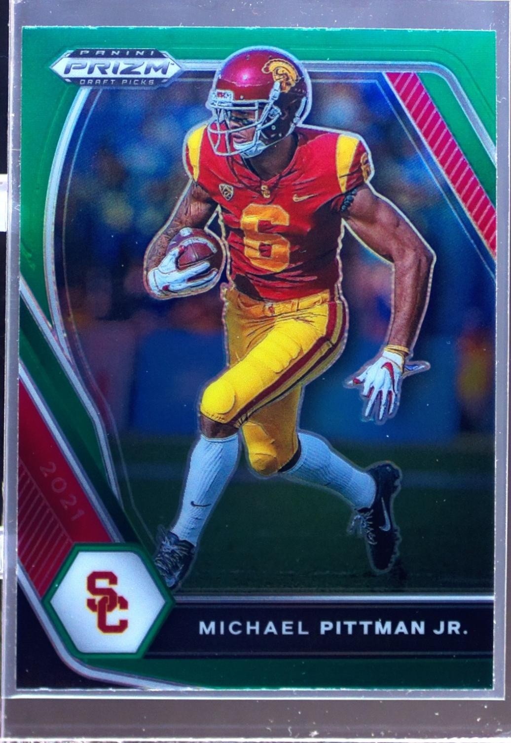 2021 Prizm Draft Picks Michael Pittman Jr. Green #73 Trojans