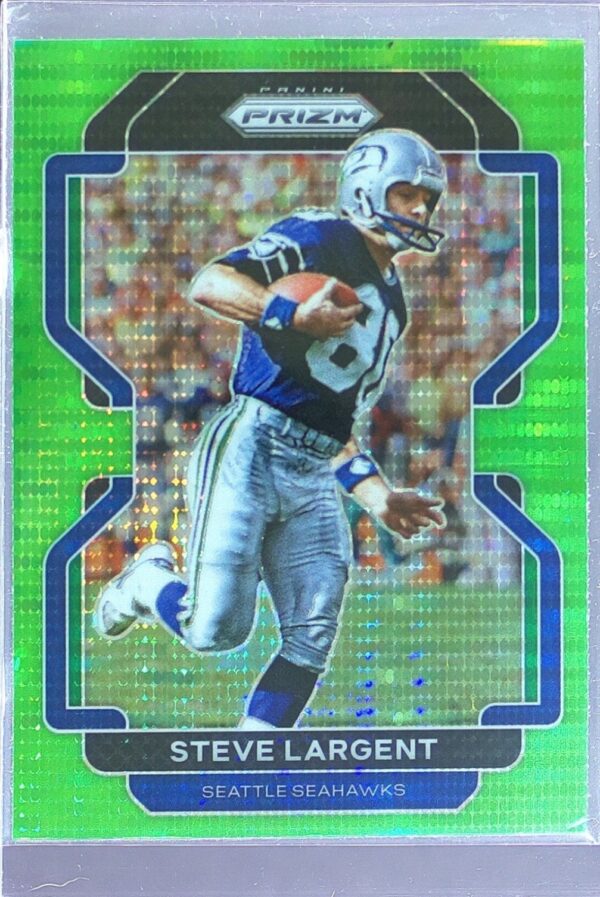 2021 Prizm Steve Largent Neon Green Pulsar #51 Seahawks
