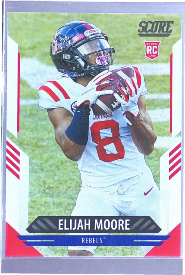 2021 Score Elijah Moore RC #337 Rebels