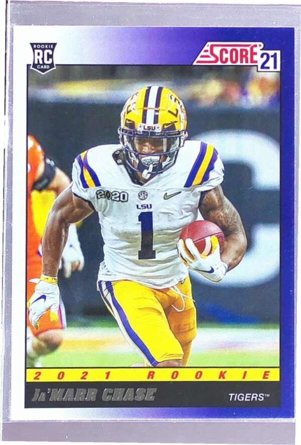 2021 Score Ja'Marr Chase RC #TB5 Tigers 1991 Throwback