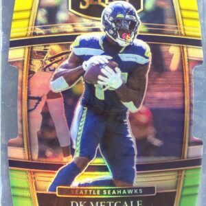 2021 Select DK Metcalf Green and Yellow Prizm Die Cut #30 Seahawks