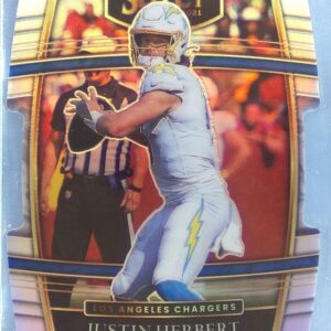 2021 Select Justin Herbert Silver Prizm Die Cut #19 Chargers