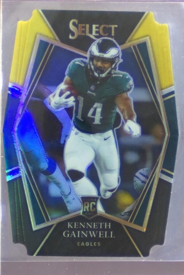 2021 Select Kenneth Gainwell Black and Gold Prizm Die Cut RC #181 Eagles