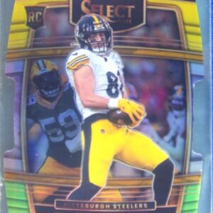 2021 Select Pat Freiermuth Green and Yellow Prizm Die Cut RC #59 Steelers
