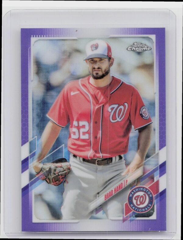 2021 Topps Chrome Update Brad Hand Purple Refractor #USC29 Nationals