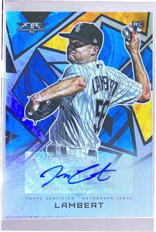 2021 Topps Fire Jimmy Lambert Auto RC #AV-JL Sox Autographs