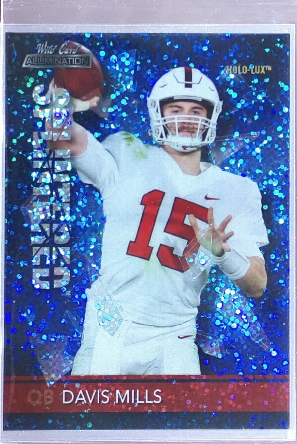 2021 Wild Card Alumination Davis Mills #SP-8 Cardinal Splintered Blue
