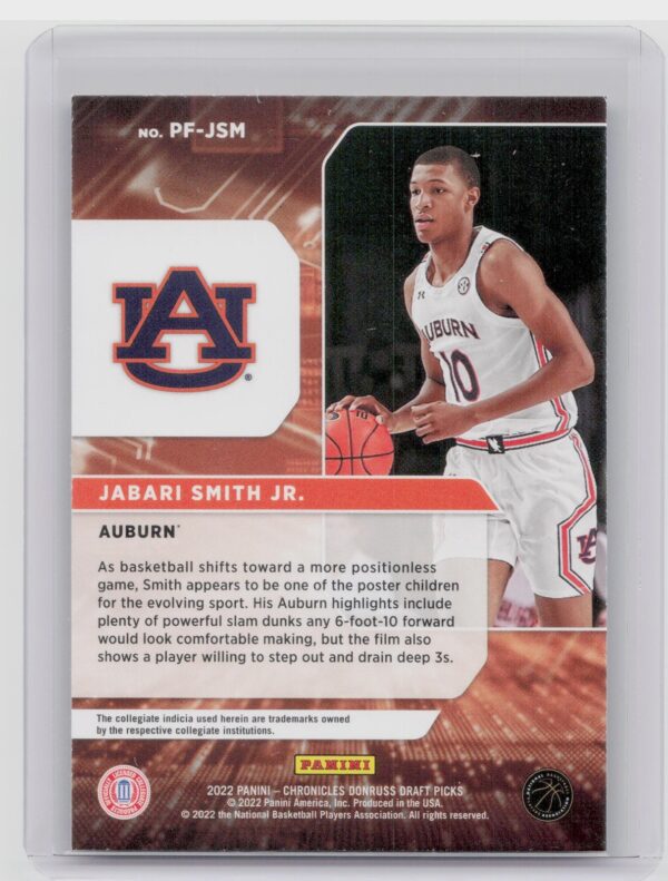 2022-23 Panini Chronicles Donruss Draft Picks Jabari Smith Jr. Power Formulas - Image 3