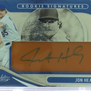 2022 Absolute Jon Heasley Auto /99 RC #120 Royals Rookie Leather Signatures Tan