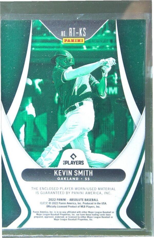 2022 Absolute Kevin Smith /199 JSY #RT-KS Athletics Rookie Threads Retail Green - Image 3