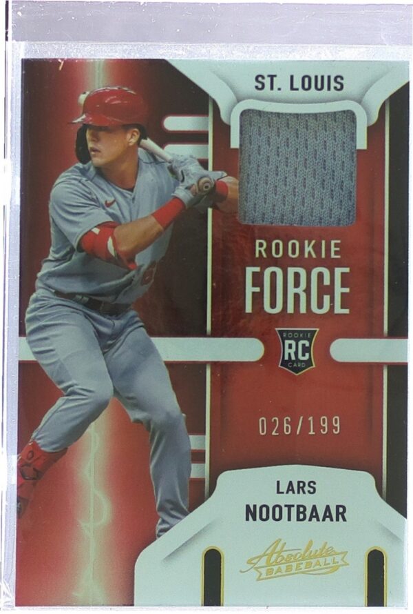 2022 Absolute Lars Nootbaar /199 JSY RC #RF-LN Cardinals Rookie Force