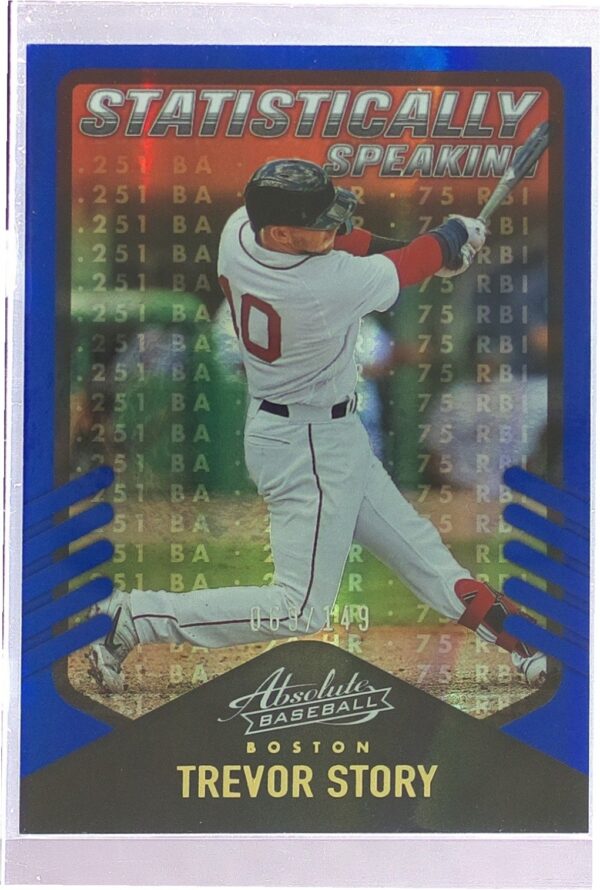 2022 Absolute Trevor Story /149 #SS-9 Sox Statistically Speaking Spectrum Blue
