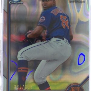 2022 Bowman Chrome Robert Dominguez /399 #BCP-51 Mets Chrome Prospects Lava