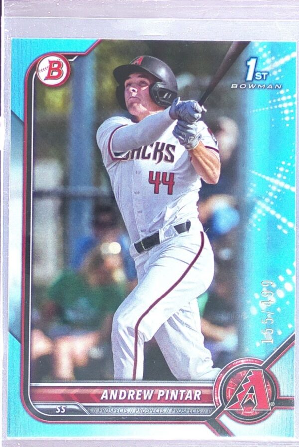 2022 Bowman Draft Andrew Pintar Sky Blue /499 #BD-138 Diamondbacks