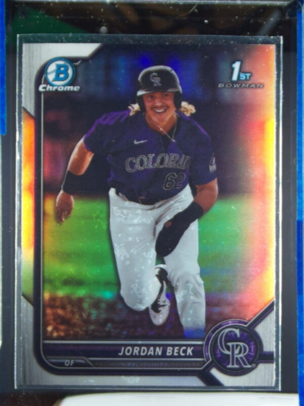 2022 Bowman Draft Jordan Beck Chrome Refractor #BDC-34 Rockies
