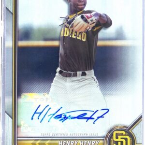 2022 Bowman Henry Henry Auto #PPA-HH Padres Prospects Autographs