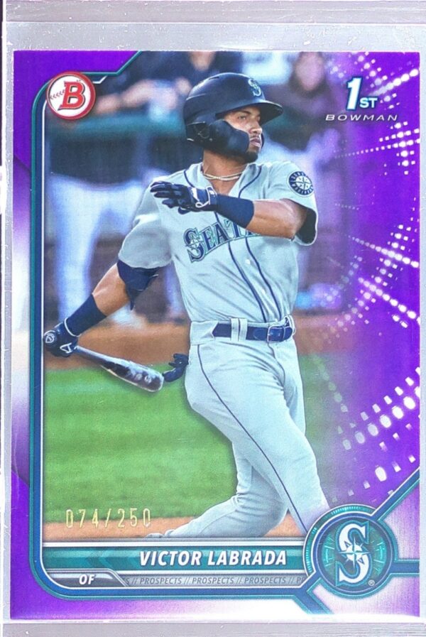 2022 Bowman Victor Labrada /250 #BP-150 Mariners Prospects Purple