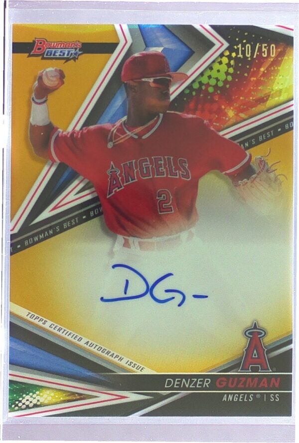 2022 Bowman's Best Denzer Guzman Auto /50 #B22-DG Angels Best of 2022 Autographs