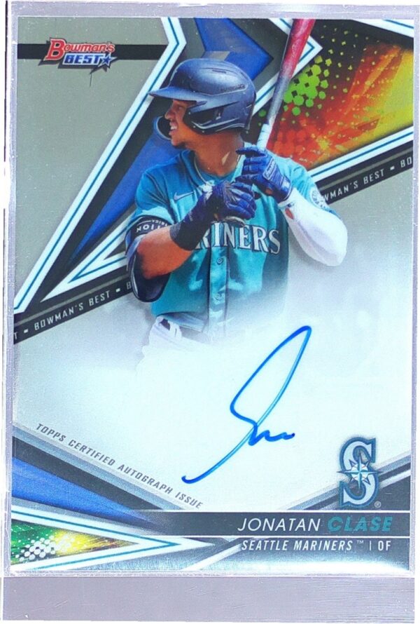 2022 Bowman's Best Jonatan Clase Auto #B22-JC Mariners Best of 2022 Autographs