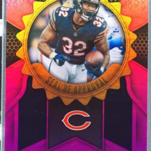 2022 Certified David Montgomery /199 #SA-10 Bears Seal of Approval Mirror Pink