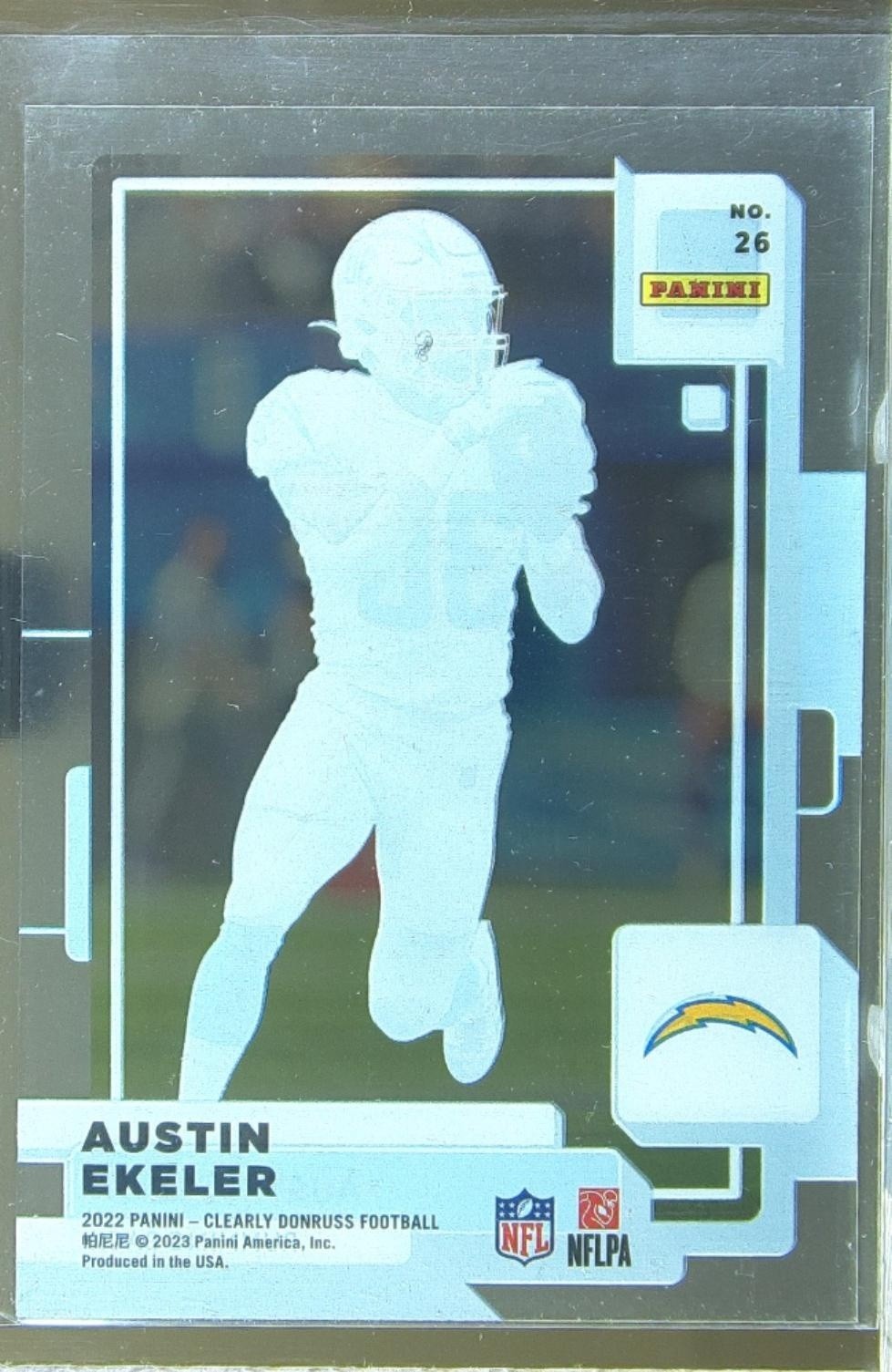 2022 Clearly Donruss Austin Ekeler #26 Chargers - Image 3