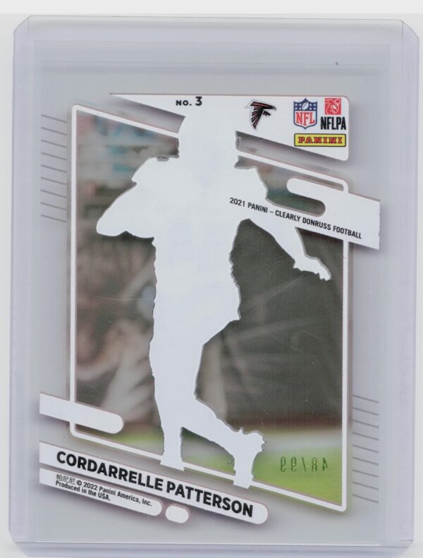 2022 Clearly Donruss Cordarrelle Patterson /99 #3 Flacons - Image 3