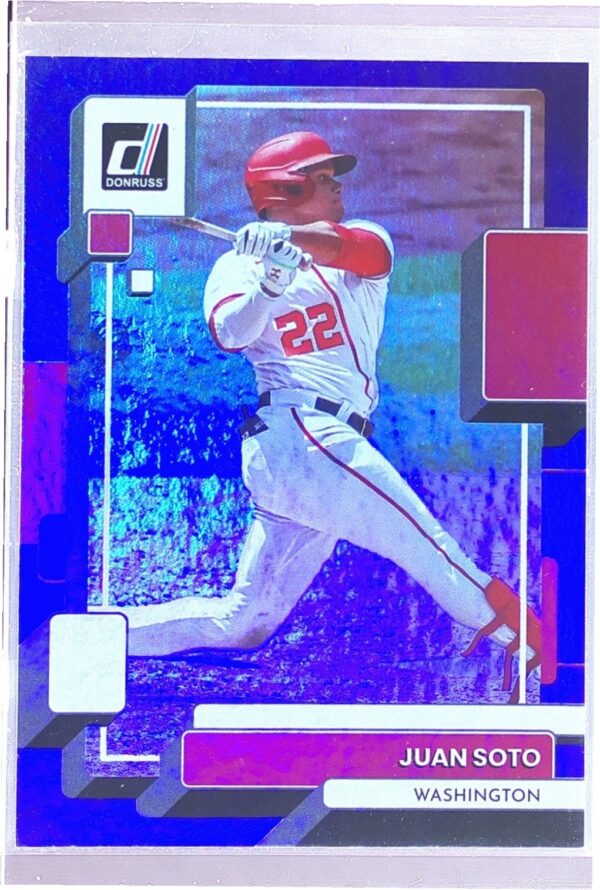2022 Donruss Juan Soto Holo Blue #225 Nationals
