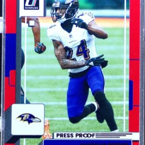 2022 Donruss Marcus Peters Press Proof Red #195 Ravens