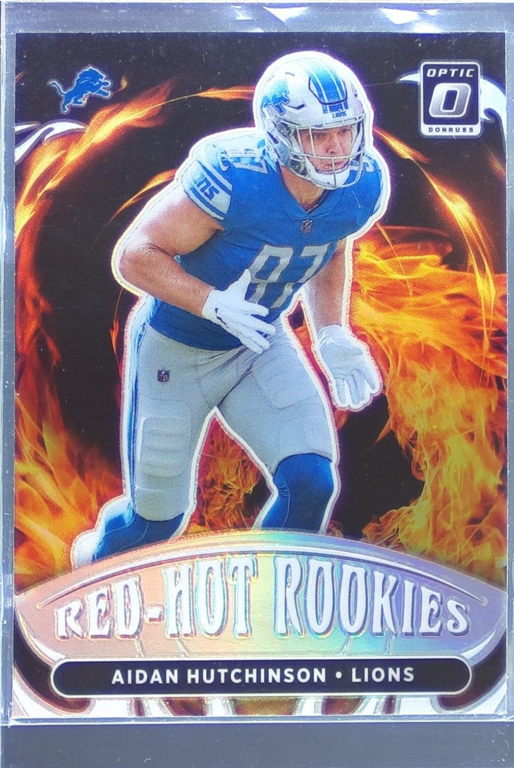 2022 Donruss Optic Aidan Hutchinson #RHR-5 Lions Red Hot Rookies