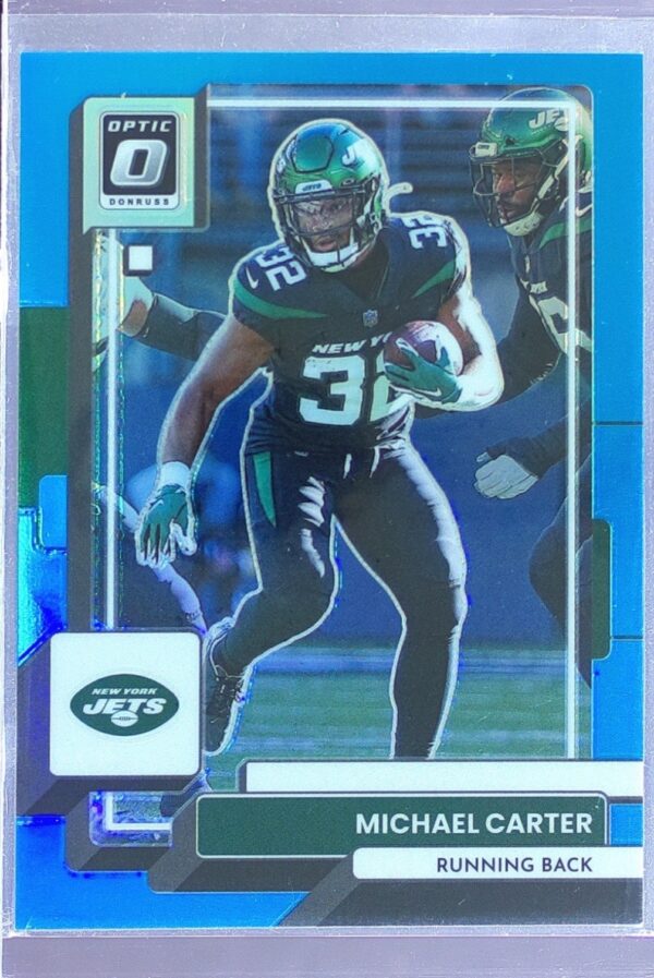 2022 Donruss Optic Michael Carter Aqua /299 #152 Jets