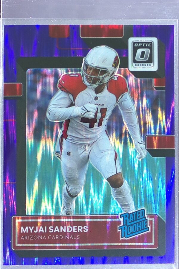 2022 Donruss Optic Myjai Sanders Purple Shock RC #284 Cardinals