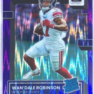 2022 Donruss Optic Wan'Dale Robinson Purple Shock RC #220 Giants