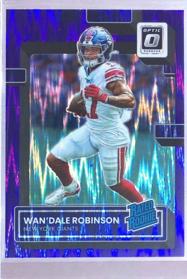 2022 Donruss Optic Wan'Dale Robinson Purple Shock RC #220 Giants