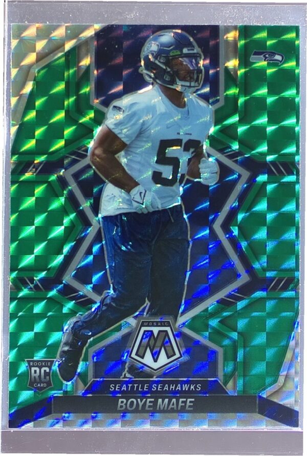 2022 Mosaic Boye Mafe Mosaic Green #385 Seahawks