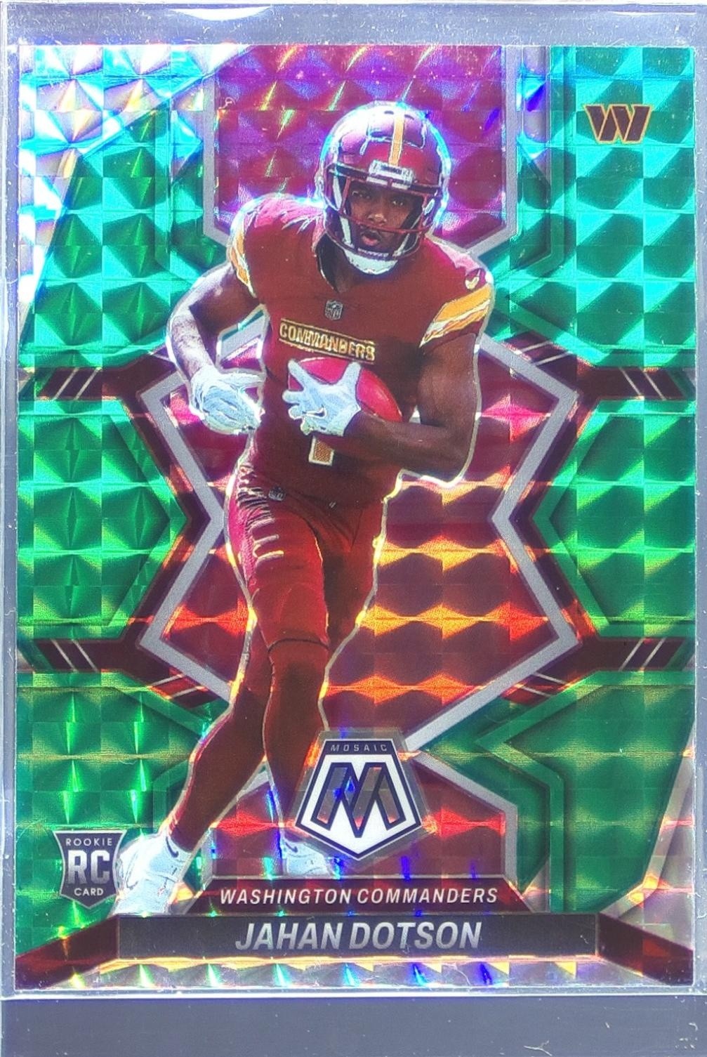 2022 Mosaic Jahan Dotson Mosaic Green RC #314 Commanders