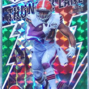 2022 Mosaic Nick Chubb #TL-6 Browns Thunder Lane Mosaic Green