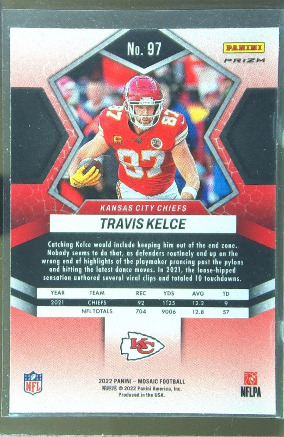 2022 Mosaic Travis Kelce Mosaic Camo Pink #97 Chiefs - Image 3