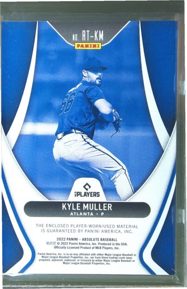 2022 Panini Absolute Kyle Muller JSY #RT-KM Braves Rookie Threads Retail - Image 3