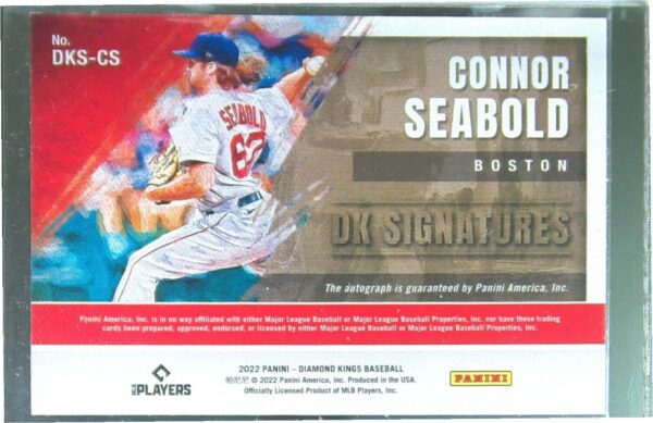 2022 Panini Diamond Kings Connor Seabold Auto #DKS-CS Sox DK Signatures - Image 3